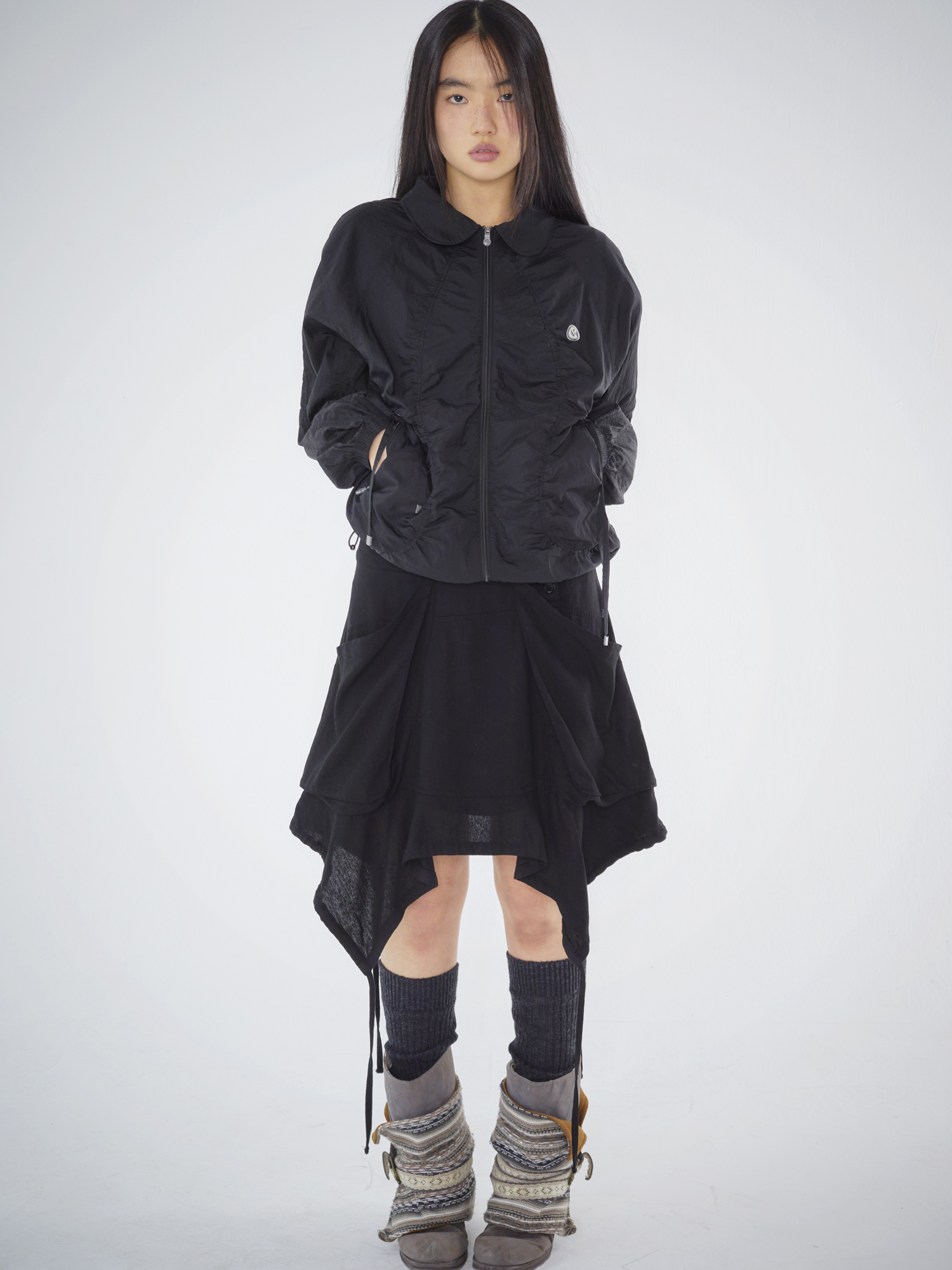 RIBBON JACKET coyseio black サイズ1 COYSEIO] RIBBON JACKET BLACK 正規品 韓国ブランド 韓国通販