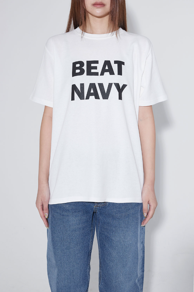 beat navy t-shirt (2color)