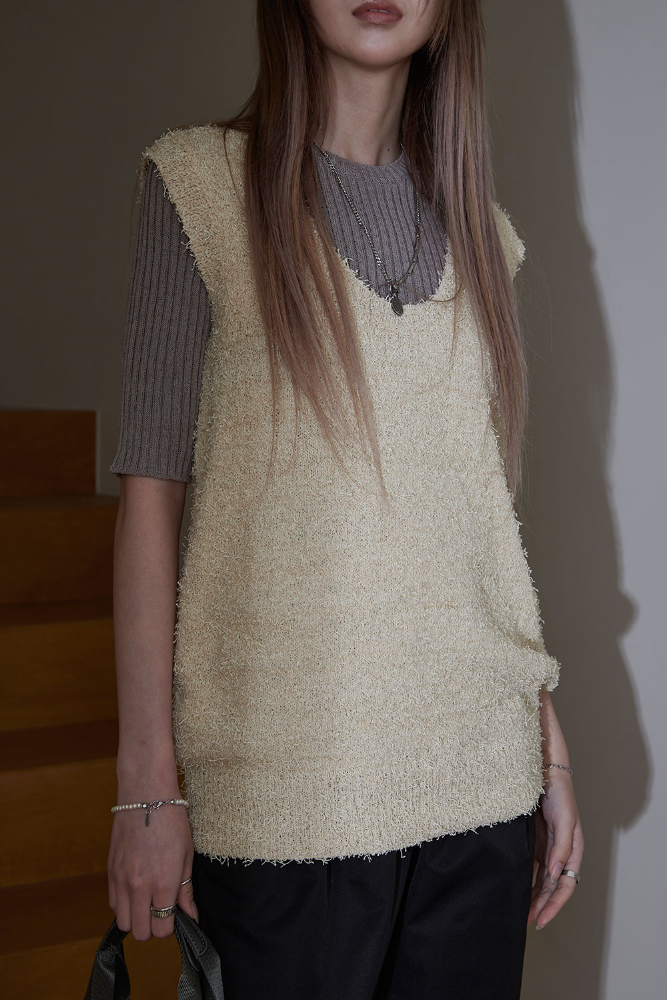 curly knit vest slv (3c)