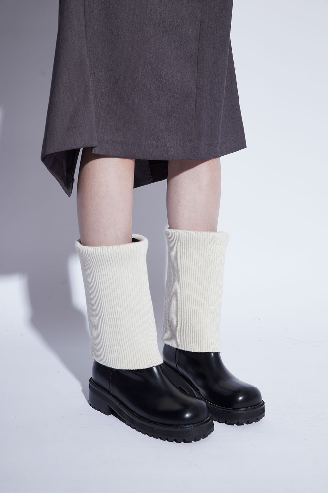 knit warmer middle boots (2c)