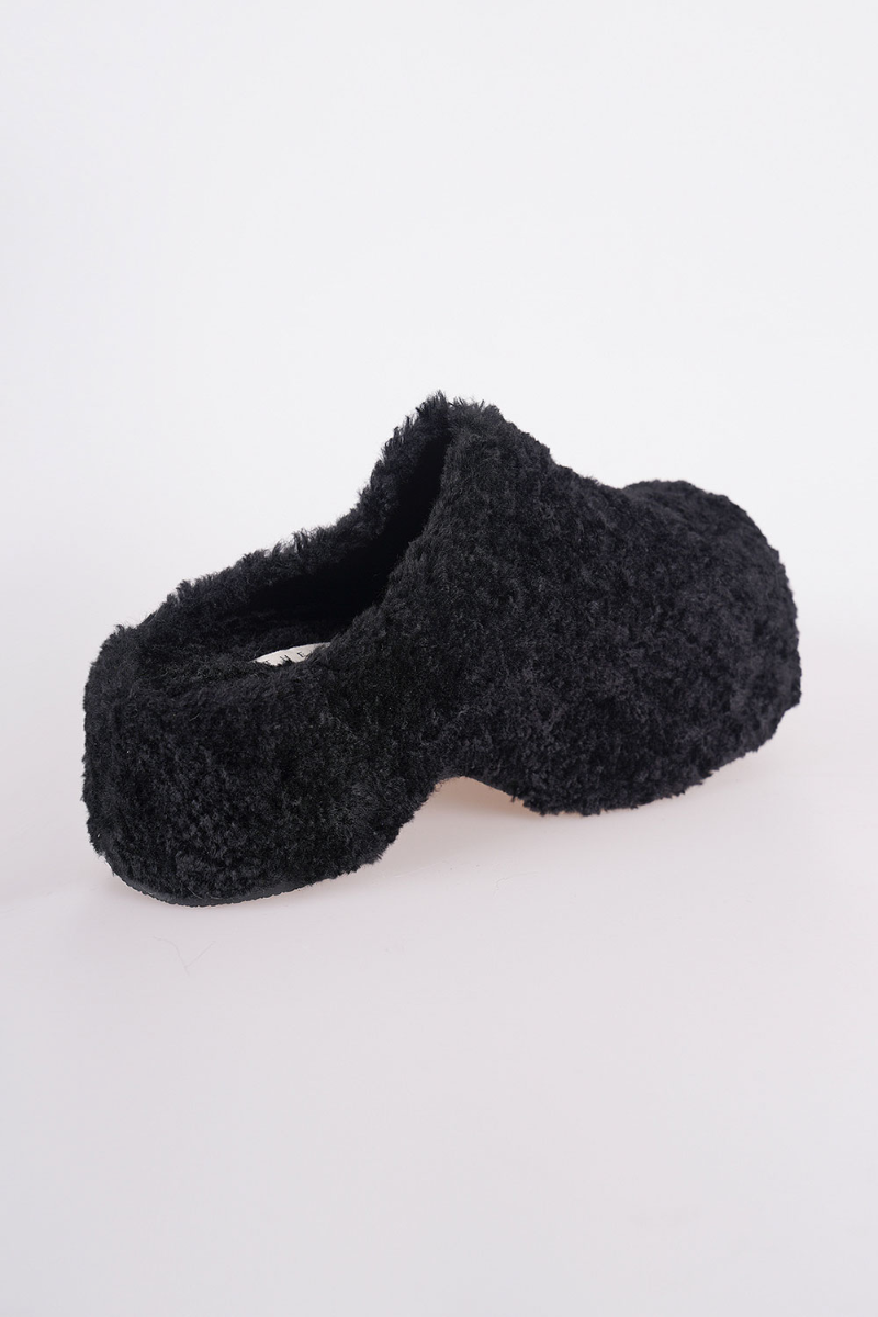 fur clog mule (3c)