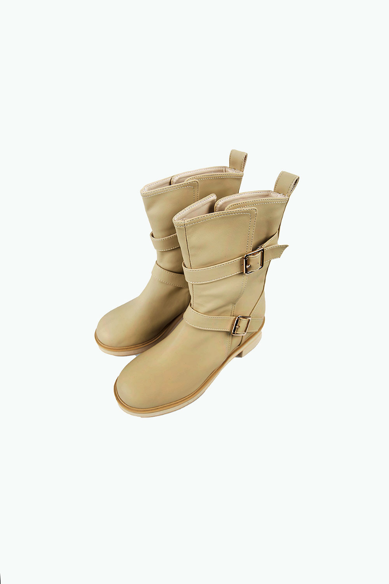 soft leather middle boots (2c)