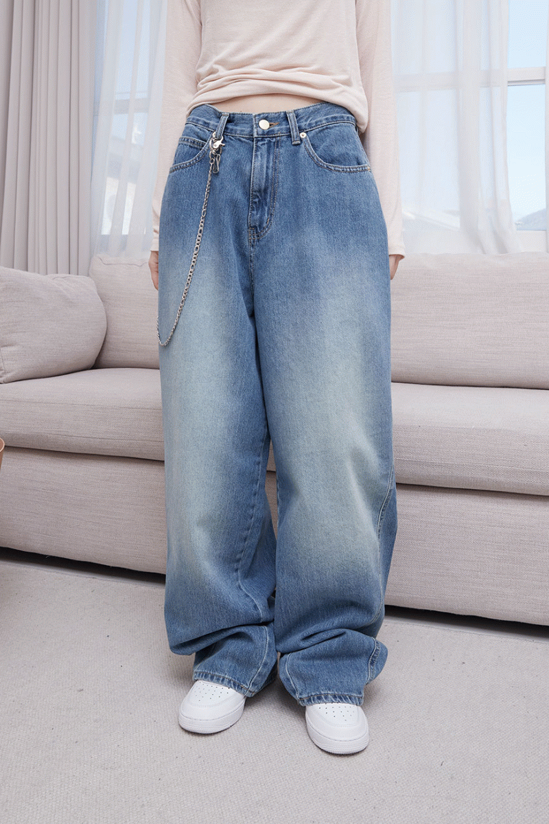 balloon hip wide jeans