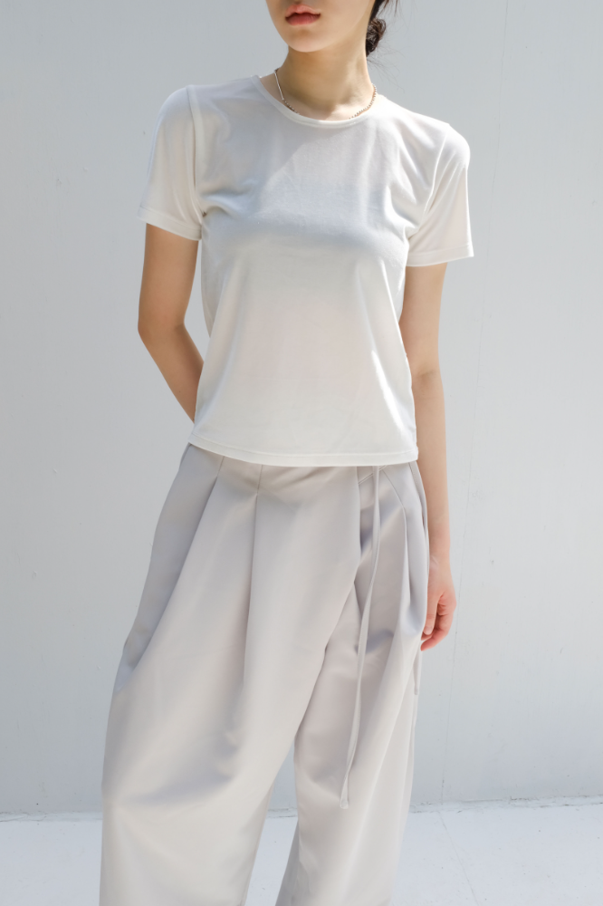 velvet short-sleeved t-shirt (3color) *SEASON SALE PRODUCT*