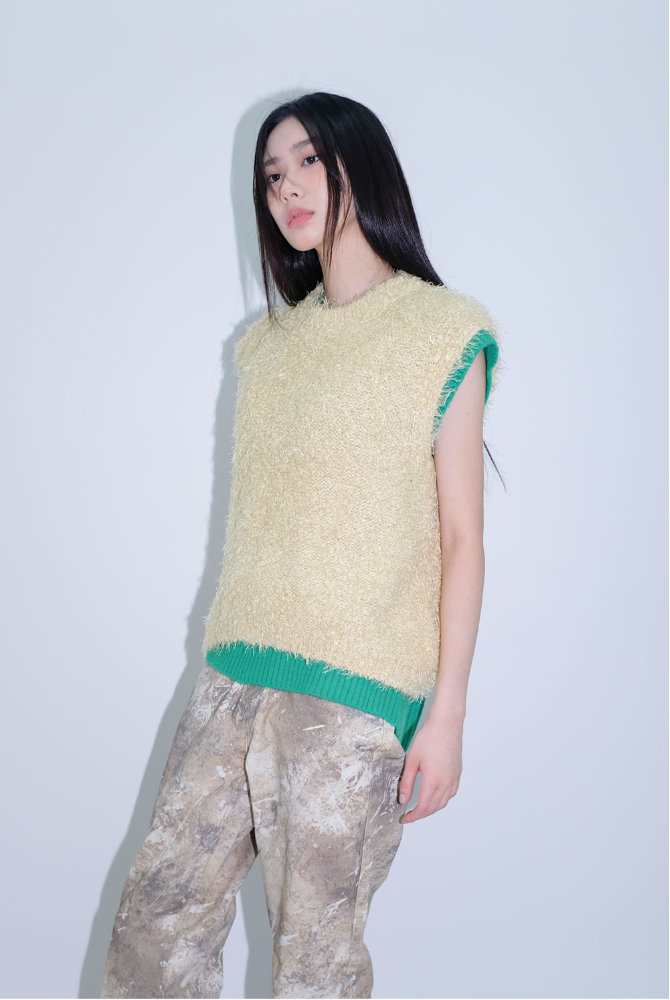 bubble knit vest (3color)