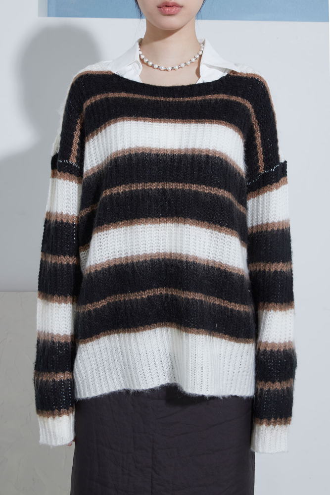 stripe loose knit