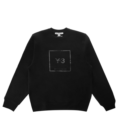 [와이쓰리21SS GV6057 BLACK 블랙 Y-3 스퀘어 로고 남성 스웨트셔츠