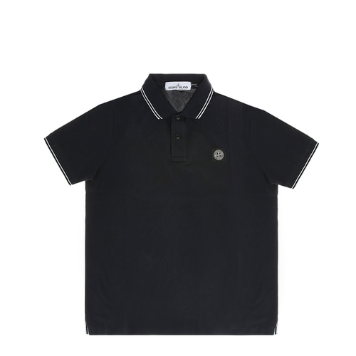 [스톤아일랜드]21SS 101522S18 V0029 블랙 패치 로고 피케 남성 반팔 티셔츠