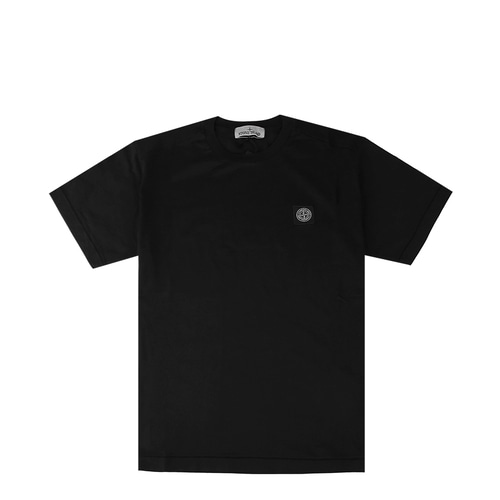 [스톤아일랜드]23SS 101524113 A0029 블랙 로고 패치 남성 반팔 티셔츠