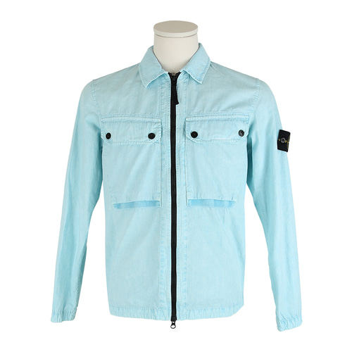 [스톤아일랜드]23FW 7915102WN V0141 스카이블루 투포켓 셔츠 남성 자켓