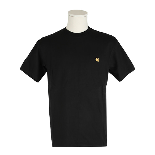 [칼하트]23SS I026391 00FXX 블랙 코튼 체이스 남성 반팔 티셔츠