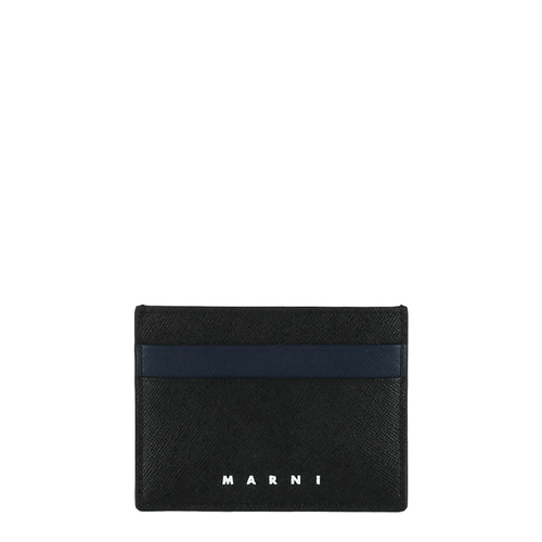 [마르니]23FW PFMI0002L4 LV520 Z576N 블랙 레더 카드지갑