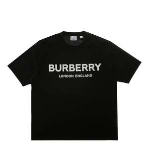[버버리]21SS 8026016 블랙 로고 프린트 코튼 남성 반팔 티셔츠