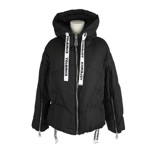 [크리스조이]23FW AFPW001NY BK01 블랙 아이코닉 여성 후드 패딩 자켓