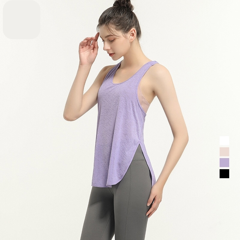 룰루레몬 Lululemon 긴 슬림 티셔츠 러닝 피트니스 빠른건조 재질 민소매 느슨한 요가 여성 스포츠 조끼 LU01-0735