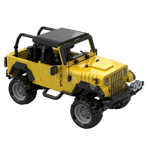 레고 테크닉 MOC-26875 1995 Jeep Wrangler 오프로드 옐로우 지프 랭글러 호환 신제품 창작