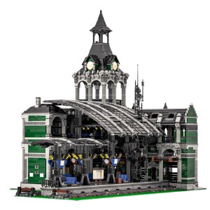 레고 크리에이터 MOC-37719 Train Station 모듈러 유럽 현대 철도역 호환 신제품 창작