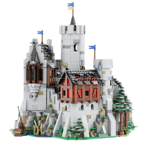 레고 아키텍쳐 MOC-C4892 Lowenstein Castle 창의적인 거리 풍경 호환 신제품 창작