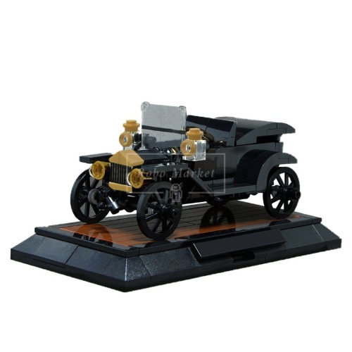 레고 크리에이터 호환 MOC-C7569 Retro1915 Model T Roadster 레트로 컨버터블 스포츠카 신제품 창작