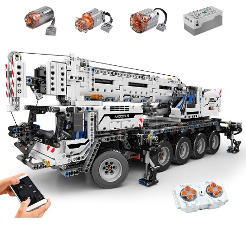 레고 42009 신제품 화이트 전기 원격 모바일 기계식 크레인 테크닉 17034W 중국 호환 창작