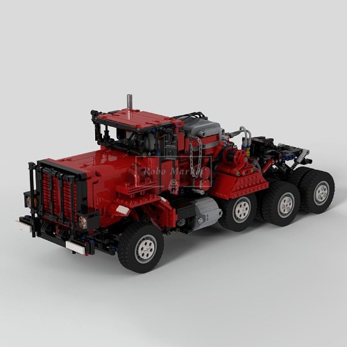 레고 테크닉 MOC-41221 Oshkosh M911 군용 장비 운송 트럭 호환 신제품 창작