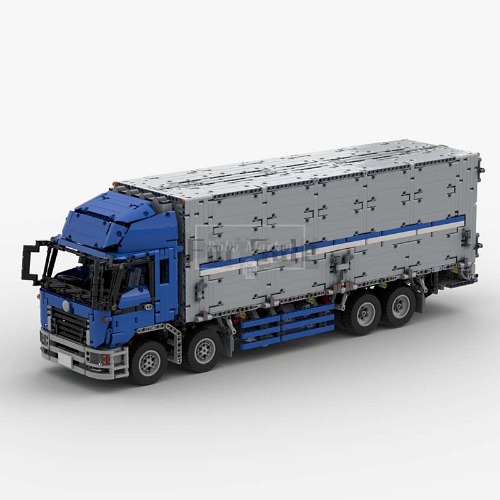 레고 테크닉 MOC-1389B Wing Body Truck 솔리드 컬러 아라카와 윙바디 트럭 호환 신제품 창작