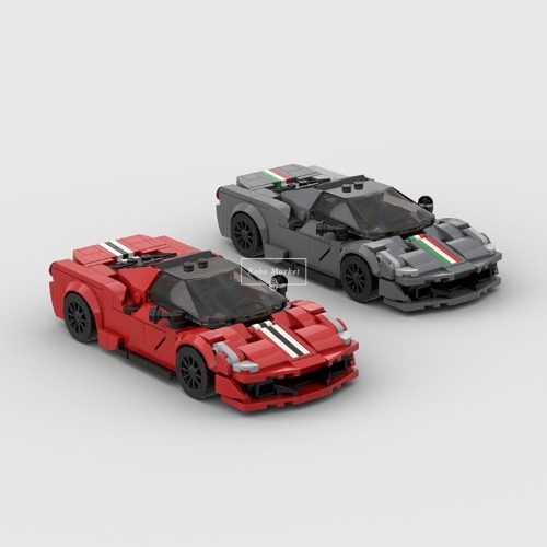 레고 스피드챔피언 호환 신제품 Ferrari 488 Pista 페라리 488 피스타 슈퍼카 MOC-106996 창작