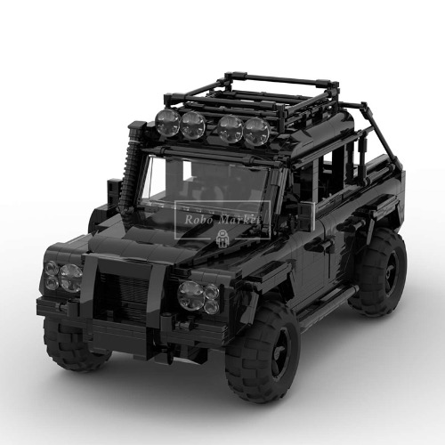 레고 MOC 창작 스피드챔피언 신제품 Land Rover Defender SVX 랜드로버 디펜더 블랙 MOC-75245 호환 한정판