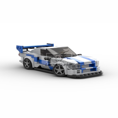 레고 스피드챔피언 호환 Nissan Skyline R34 닛산 스카이라인 스포츠카 MOC-41655 신제품 창작