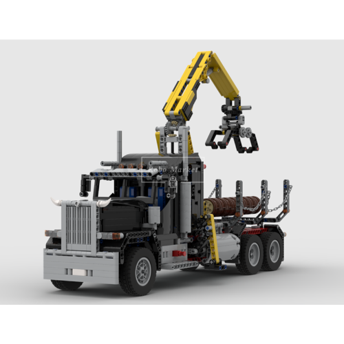 레고 테크닉 호환 Peterbilt 389 통나무 트럭 MOC-154900 신제품 창작