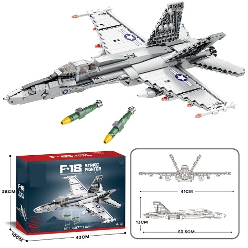 레고 밀리터리 호환 공군 F-18 호넷 전투기 특수부대 항공기 33022 신제품 창작