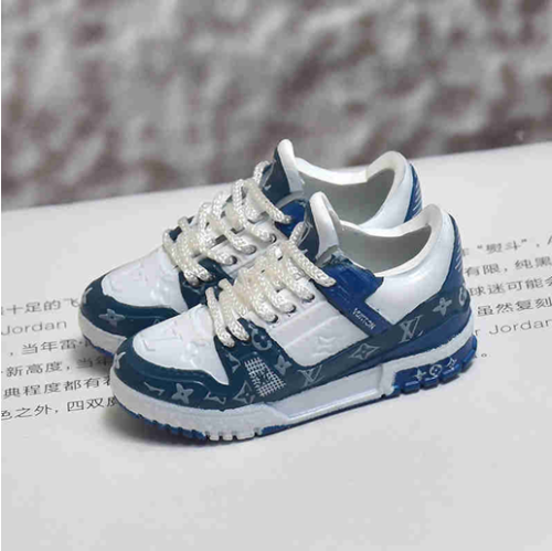 신발 미니어쳐 LV trainer blue and white MT-0797