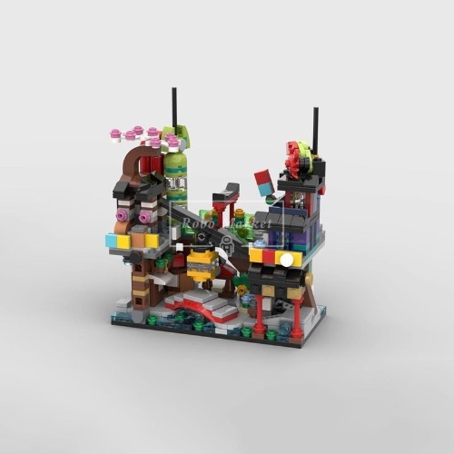 레고 닌자고 호환 71799 Ninjago City Markets 미니 시티 시장 MOC-149221 신제품 창작