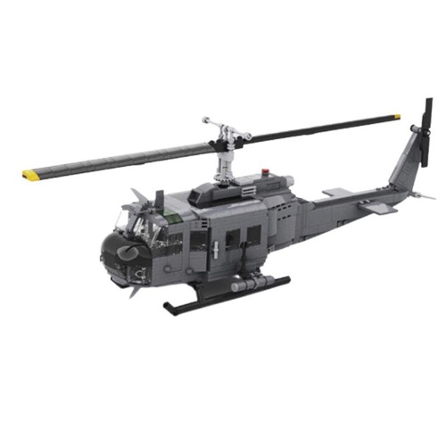 레고 밀리터리 호환 UH-1H Iroquois 수송 헬리콥터 MOC-93333 신제품 창작