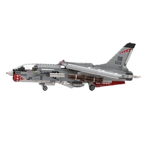 레고 밀리터리 호환 Vought F-8 Crusader USMC 크루세이더 전투기 MOC-43581 신제품 창작