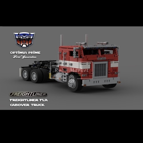 레고 테크닉 호환 신제품 Sci-tech Cabover 변압기 트럭 MOC-104162 창작