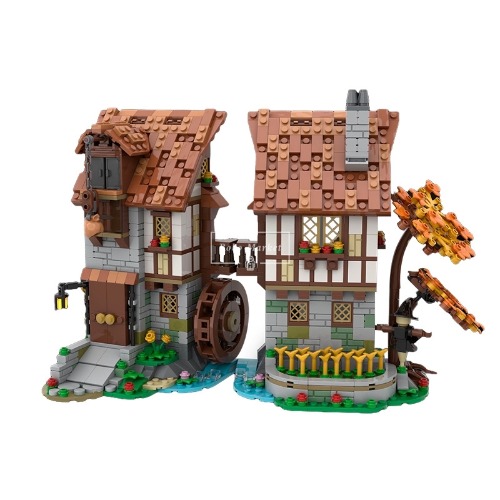 레고 크리에이터 신제품 Medieval Watermill 중세 마을 물레방아 MOC-119708 호환 한정판