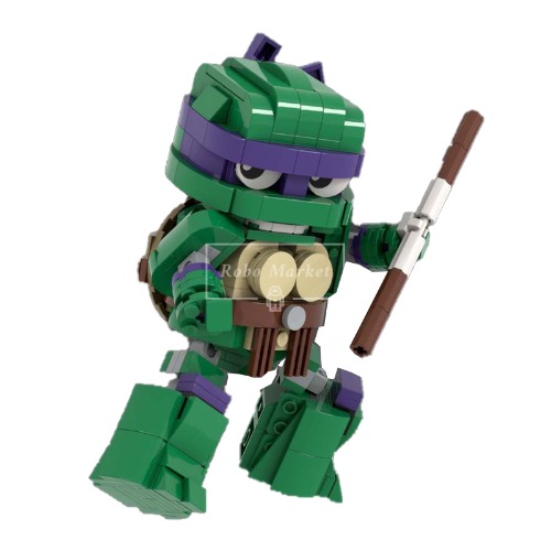 레고 무비 호환 돌연변이 닌자 거북이 도나텔로 347pcs MOC-Turtle Ninja 1 신제품 창작