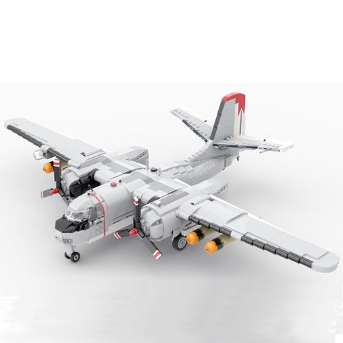 레고 시티 호환 1:35 Scale S-2 Tracker S-2 트래커 항공기 MOC-143540 신제품 창작