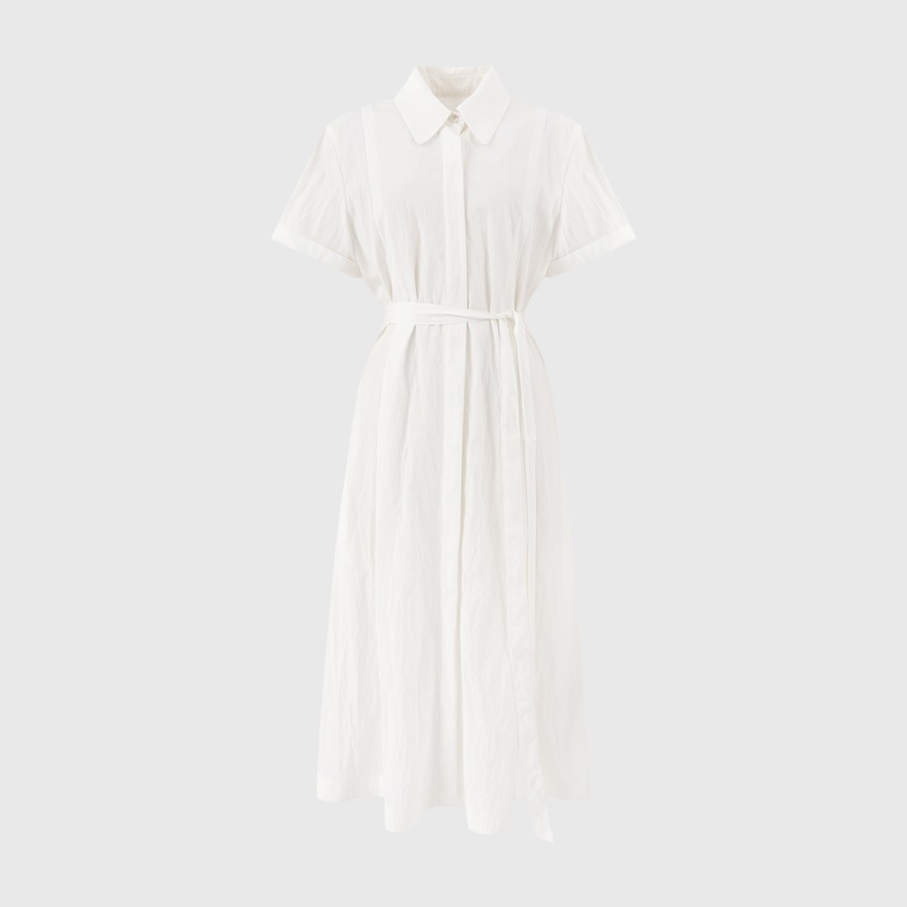 [LOOKAST X 29CM] [뉴뉴 착용] 엘린 미니멀 셔츠 드레스_화이트 / ELIN MINIMAL SHIRT DRESS_WHITE