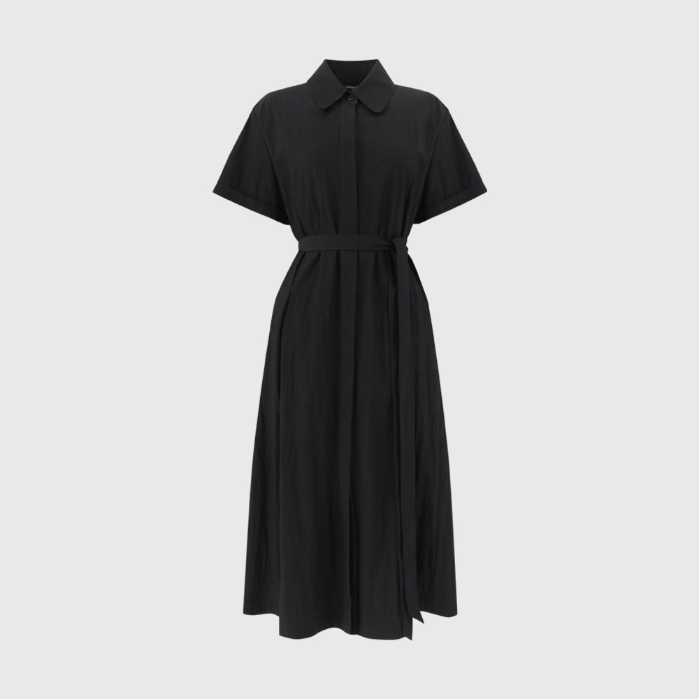 [LOOKAST X 29CM] 엘린 미니멀 셔츠 드레스_블랙 / ELIN MINIMAL SHIRT DRESS_BLACK
