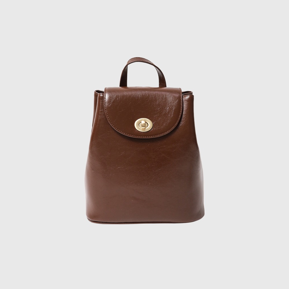 브라운 셀리 레더 백팩 / BROWN SELLY LEATHER BACKPACK