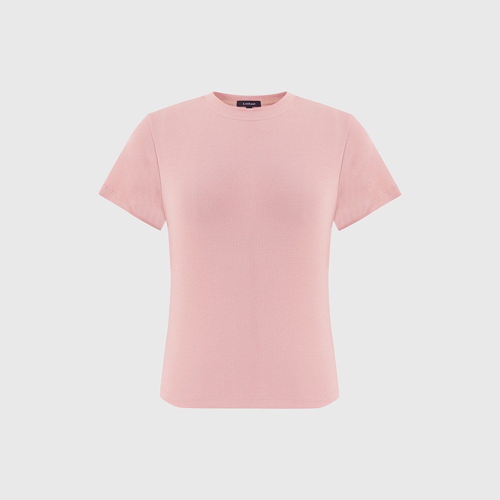 [LOOKAST X 29CM] 리안 미니멀 슬림 티셔츠_로즈 핑크 / RIAN MINIMAL SLIM T-SHIRT_ROSE PINK