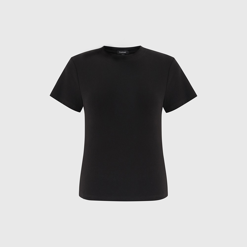 [LOOKAST X 29CM] 리안 미니멀 슬림 티셔츠_블랙 / RIAN MINIMAL SLIM T-SHIRT_BLACK