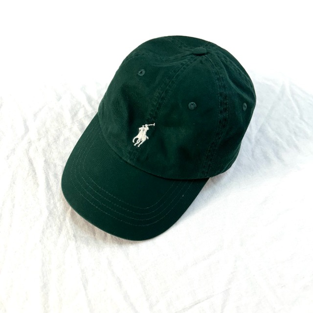 Polo ralph lauren ball cap / Green + White pony (ac273)
