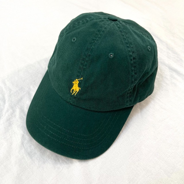 Polo ralph lauren ball cap / Green + yelllow pony (ac258)