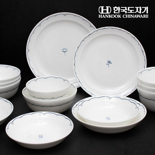 [HANKOOK CHINAWARE] 한국도자기 화 4인 홈세트 14p