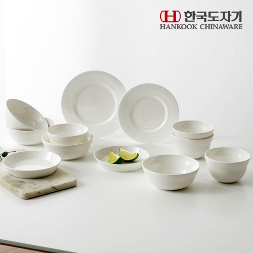 [HANKOOK CHINAWARE] 한국도자기 모노화이트 홈세트 12p