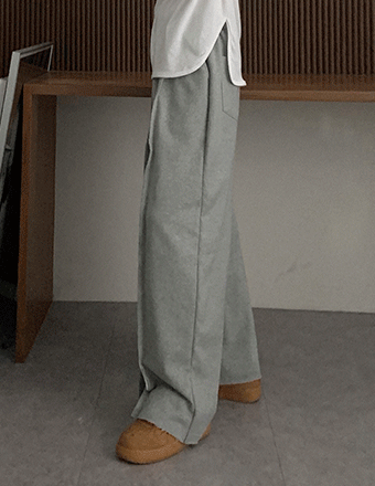[170cm]래빙*절개와이드밴딩팬츠