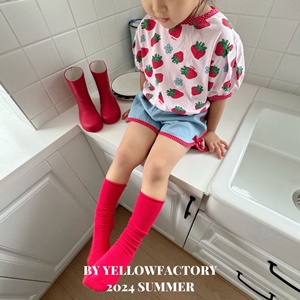 옐로우팩토리)딸기티셔츠 24여름 V0410